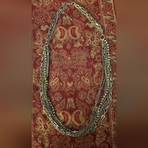 Multi-strand Silver Tone Necklace